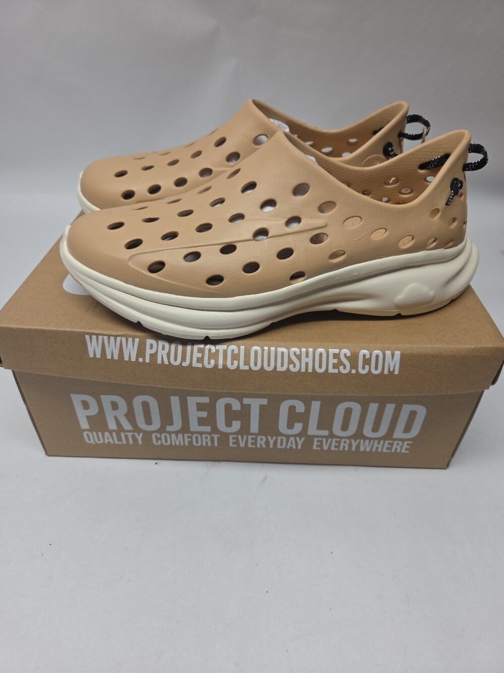 Project Cloud Recovery Shoes Womenās 8.5M-9.5 Tan Non Slip Waterproof Slip On